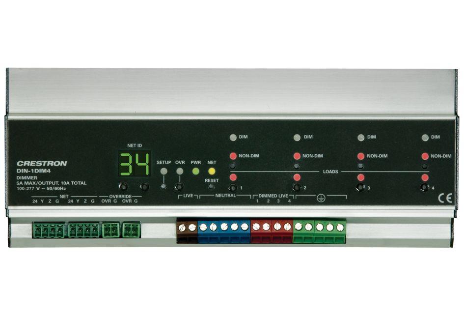 Crestron 快思聰 4路調光模塊 DIN-1DIM4